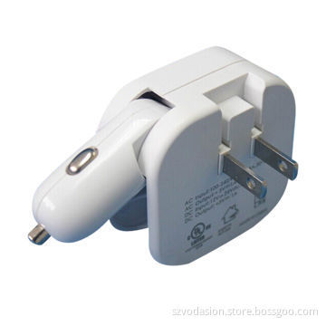 Wholesale hot-selling new fashionable design 1A/2.1A dual USB car charger